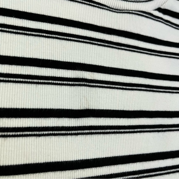 NWT Anthropologie Maeve Women's Stripe Mock Neck Ribbed Top Black White XS‎ - Picture 10 of 10